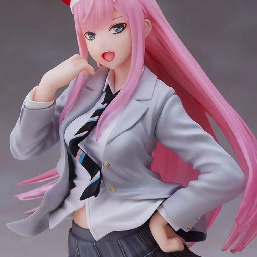 Aixlan 18cm Anime Figur SEGA Zero Two DARLING in The FRANXX 02 Nationalmannschaft PVC Action Figur Sammlerstück Modell Spielzeug Kindergeschenk