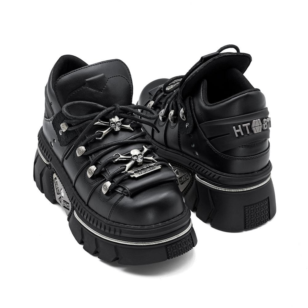 Summer Women Shoes Platform Punk Boots Gothic Dark Motorcycle Boots with Thick Sole Height Increase