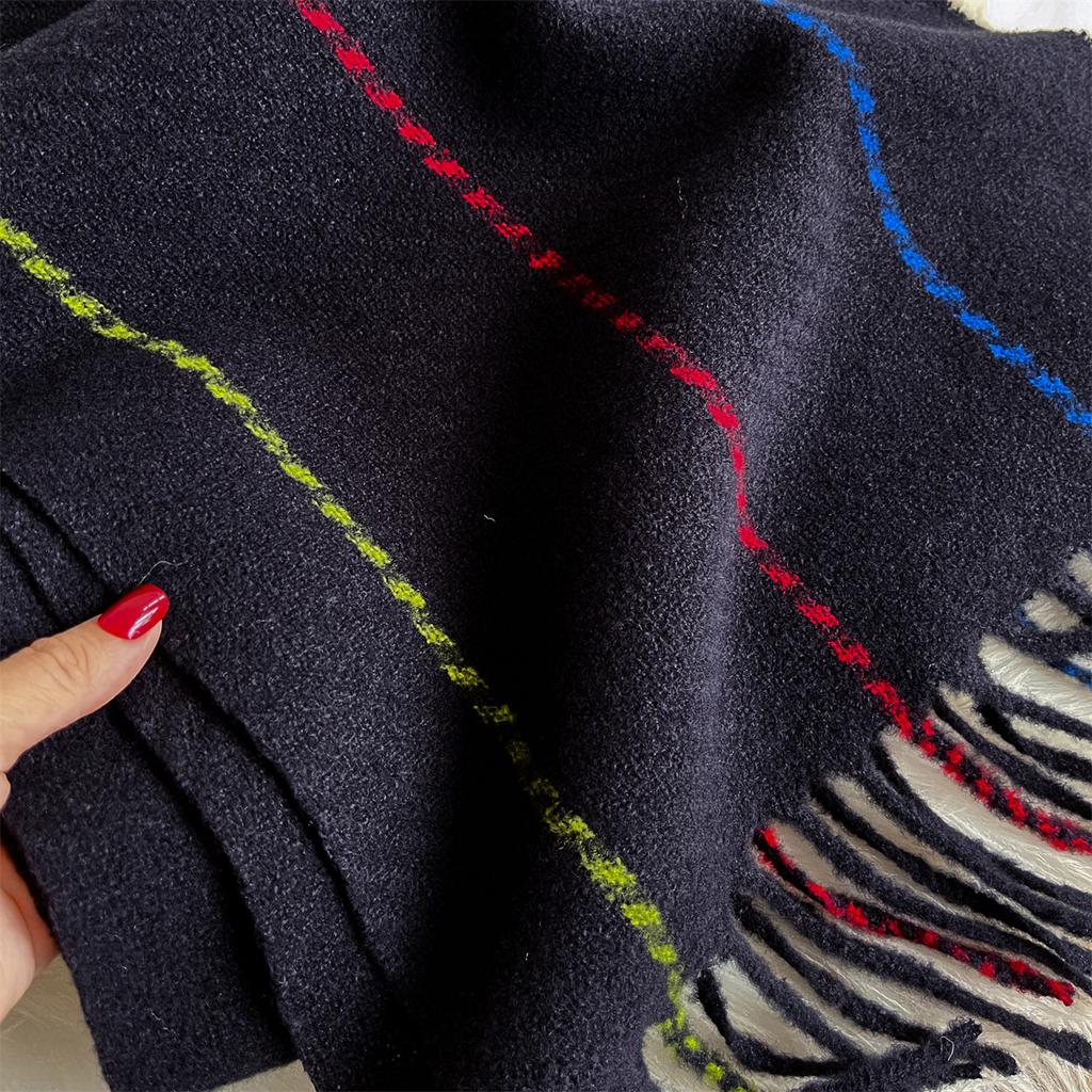 Luxury Winter Cashmere Scarf Women  Design Warm Pashmina Blanket Poncho Scarves Female Shawl Wraps Thick Foulard Bufanda