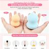 Beauty Sponge Set, Dual Use Dry & Wet Makeup Blender, Gourd Shape Foundation Sponge, Non-Absorbent Makeup Sponge for Liquid Foundation, Cream & Powder