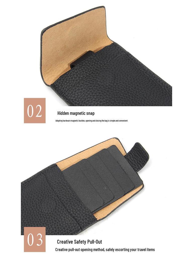 Ultra-thin Genuine Leather Women's Multi-card ID Holder