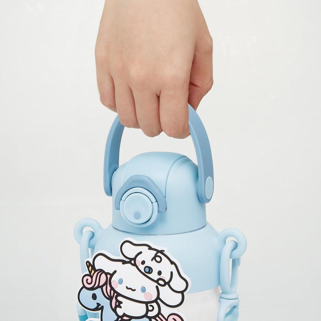 Skater Rubber Mascot Straw Bottle Water Bottle 650ml Open Lock Function Handle Shoulder Strap Sanrio Cinnamoroll Favorite Days One-Push PRMC7ST-A