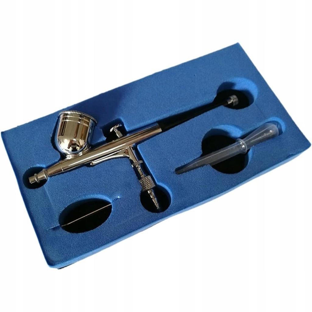 Rosfix Aerograf Malarski w Etui – Dysza 0,5mm | Metalowy Zbiornik 7ml | Podwójna Regulacja Natrysku
