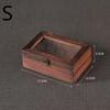 Crabapple Glass-covered Wood Box for Home Dried Fruit Dust-proof Storage