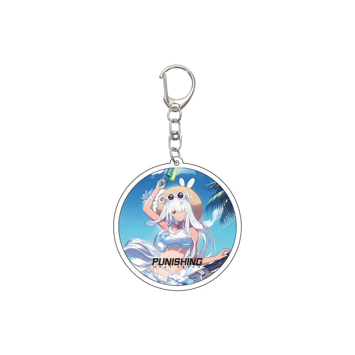 

55MM Anime GRAY RAVEN PUNISHING Keychain Karenina Key Chain Acrylic Model Plate Christmas Gifts 55MM