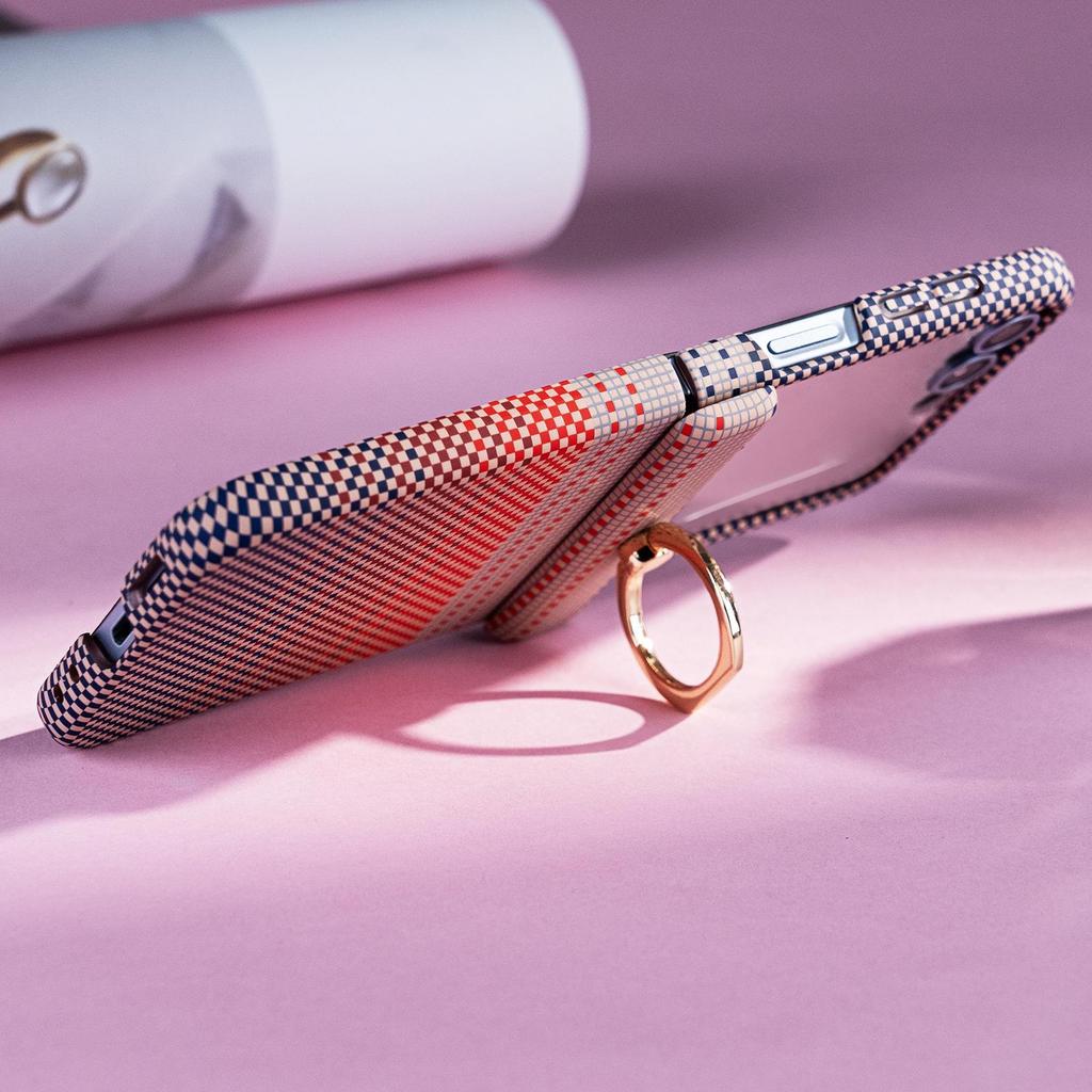 Samsung Z Flip 7/6/5 Kevlar Carbonfaser Ring Schutzhülle