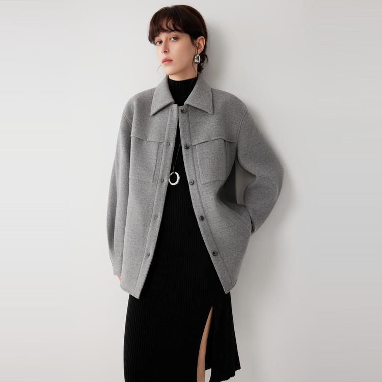 ELLE French Fashion Design Casual Minimalist Commuter Long Sleeve Lapel Jacket Women jackets EF53058