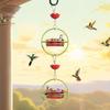 Hummingbird Feeder - Wide Mouth Nectar Feeder with Ant Moat, Easy-Refill Top & Leak-Proof, Unique Gift Outdoor Garden & Backyard Decor Hanging -