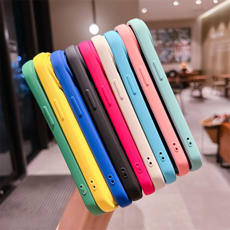 Ochrana objektivu Pouzdro na telefon Candy Color pro Iphone 13 11 12 14pro Max Xs Max Xr X 14 Plus Vzduchový silikonový nárazuvzdorný kryt nárazníku