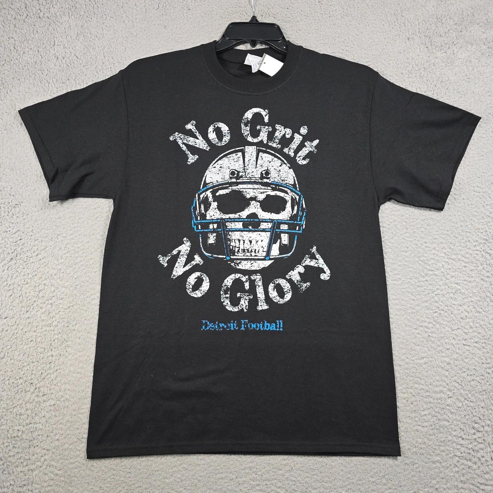 

NFL Detroit Lions Grit Shirt Mens Medium Black Football Lightweight Skull NWT L