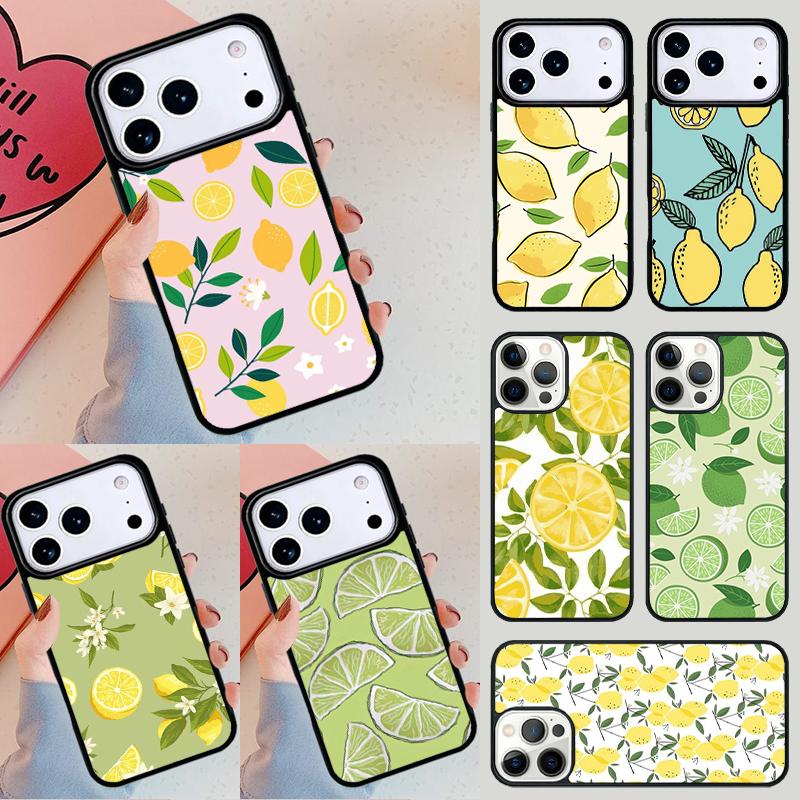 Summer Fruit Lemon Phone Case For iPhone 17 Air 14 15 13 12 Max Cover For Apple 16e 11 Pro Max Plus Coque