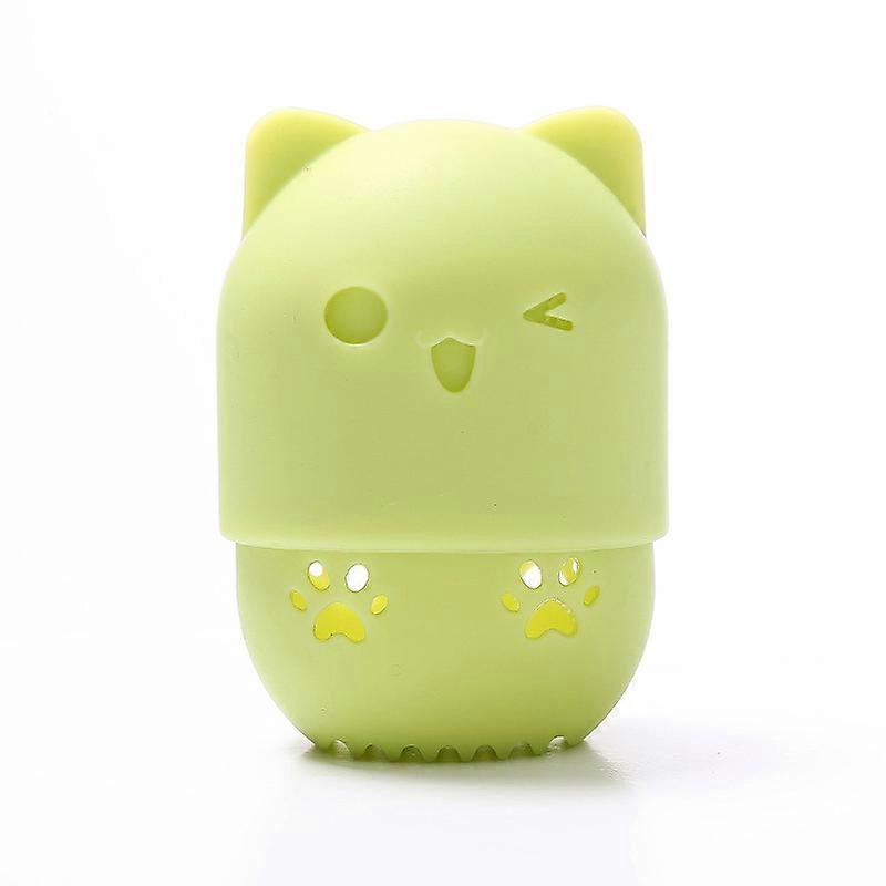2 Pieces Cat Silicone Makeup Sponge, Cat Shaped Sponge Holder, Washable And Reusable, Suitable