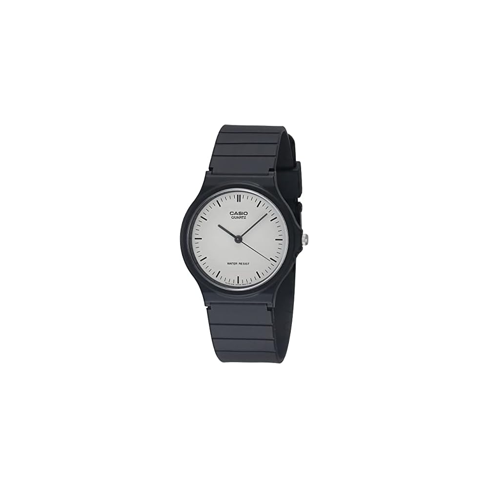 Casio MQ-24-7E Analog Watch White Dial Leather Strap Unisex Timepiece