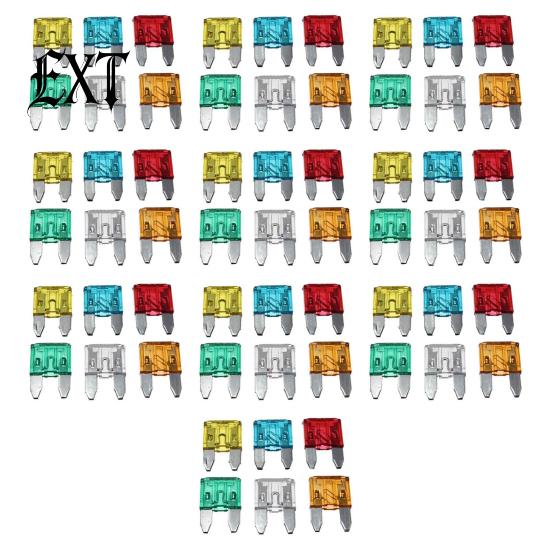 Blade Fuses Kit 60Pcs 5/10/15/20/25/30A Assorted Auto Car Truck Standard Fuse Mini