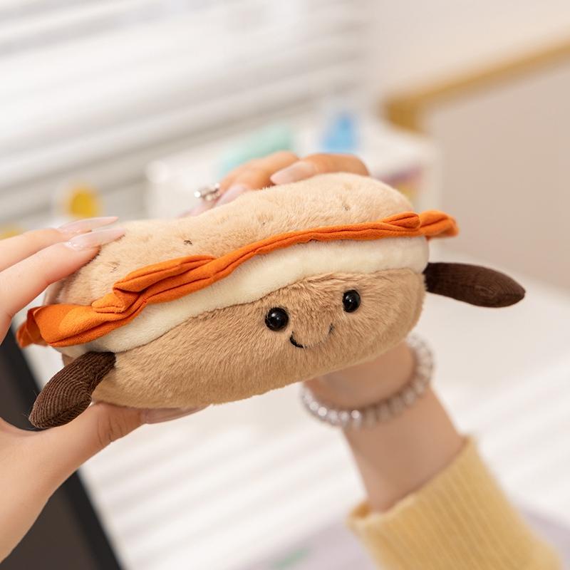Kawaii Food Plush Toys Waffle/Pancake/Bagel Soft Stuffed Dolls Food Shaped Fluffy Cuddly Gift for Kids Birthday Xmas Home Decor