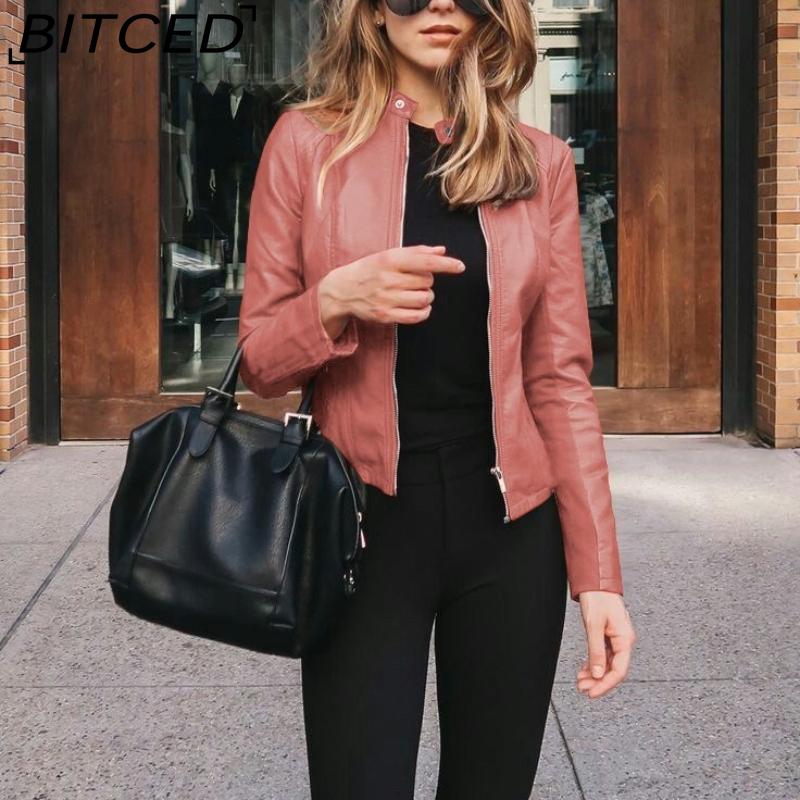 BITCED Autumn/Winter Women's Fashionable Leather PU Blazer