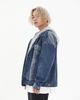 All D Denim Hooded Trucker Oversized Jacket (Blue)