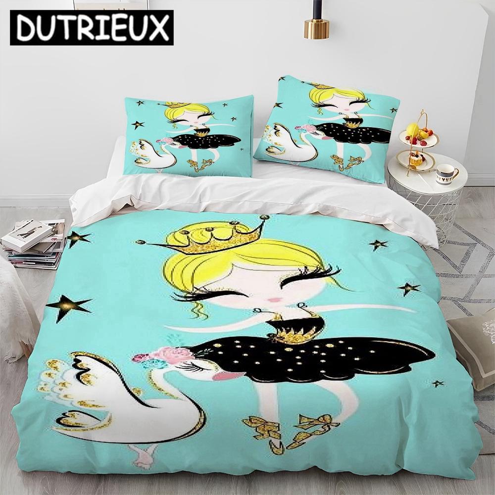 Comforter Charming Queen Size Cartoon Bedding Set - Ballet Girl Ballerina Theme Comforter & S Included