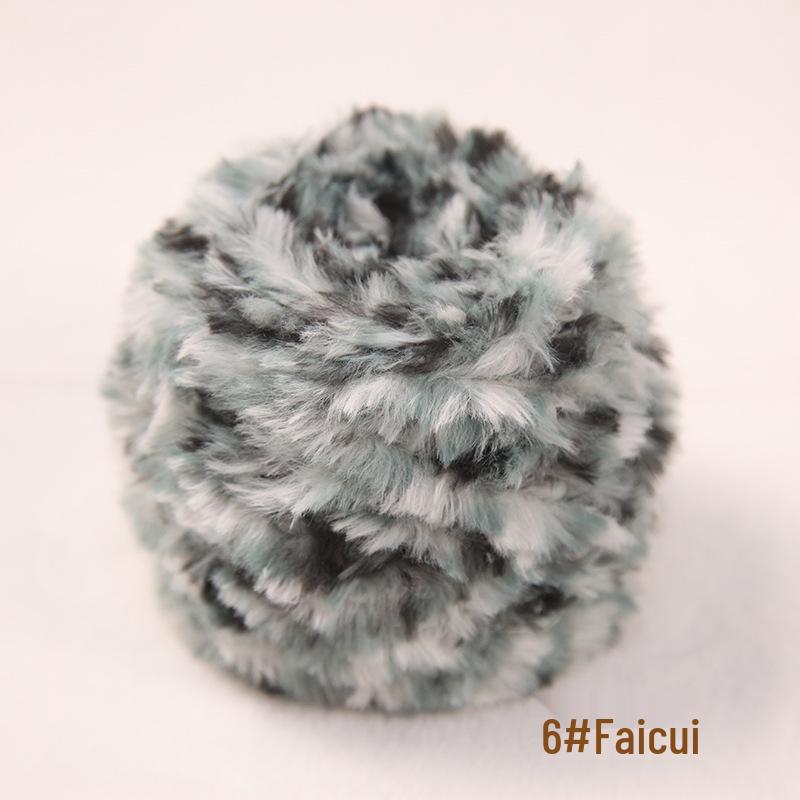 Gradient Dyed Faux Fur Hand-Spun Mink Velvet Yarn – Perfect for DIY Chunky Scarves and Hats