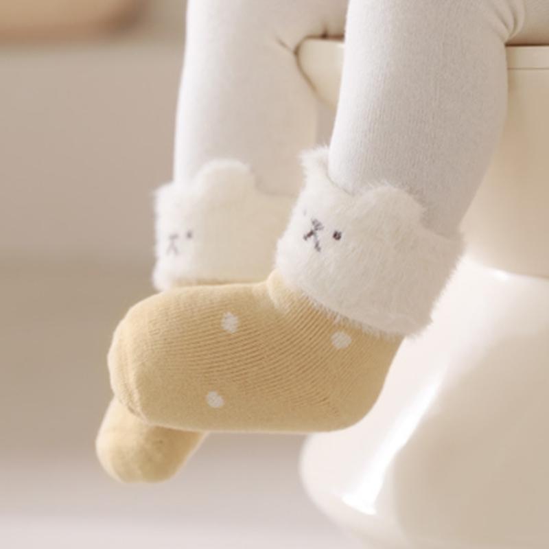 Winter Warm Baby Socks Thick Cartoon Newborn Mid Tube Socks Soft Kids Socks For Boys And Girls