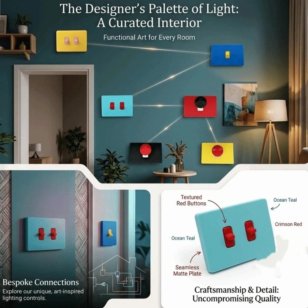 Handle Style Wall Switch Cover Dustproof Wall Ornament Creative Socket Panel  Entryway