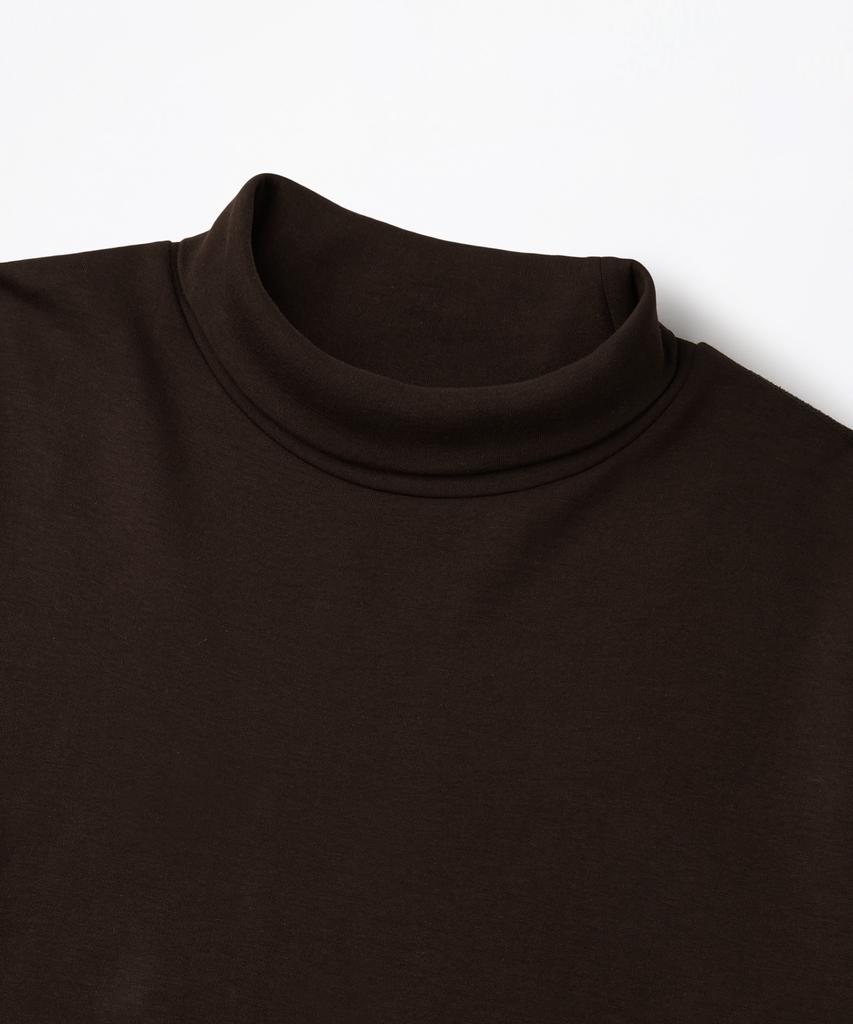 OUTSTANDING Turtleneck Long Sleeve Tee_Brown