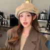 Korean Version of Autumn and Winter New Hat for Women with Bows and Niche Crowd Beret Temperament Showing Face Showing Little Painter Hat Trend