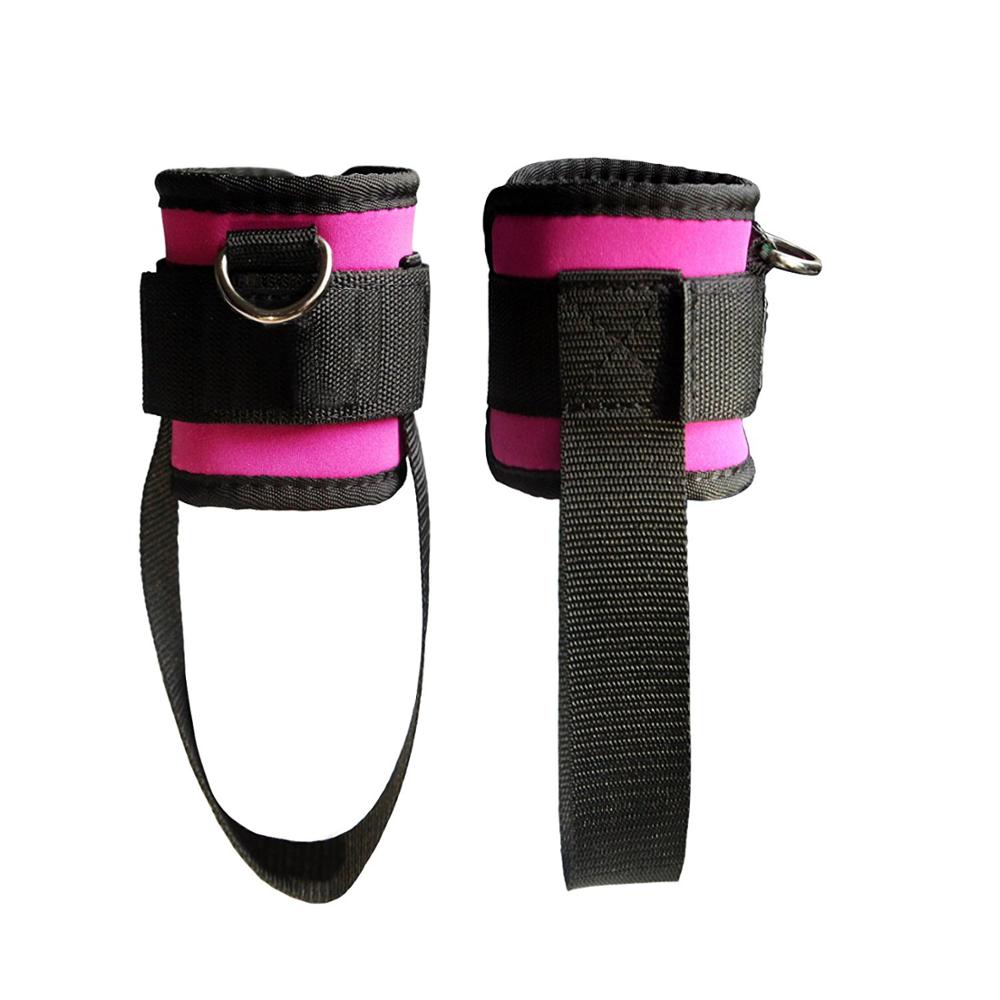 

2 шт. эспандеры для фитнеса, тренировочные ленты для кроссфита, манжеты на щиколотке, кабель-машина для тренировки ног, оборудование для тренировок в тренажерном зале розовый