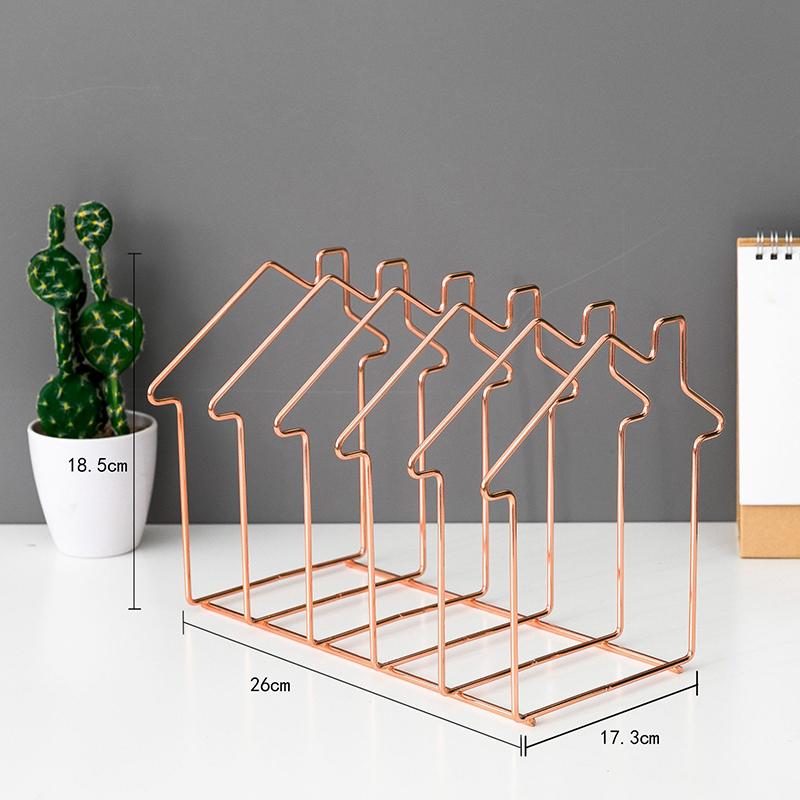 Metal Holder Multifunction Stainless Steel Mobile,Photos,Books,Magazines Storage Display Stands Office Desk Decoration