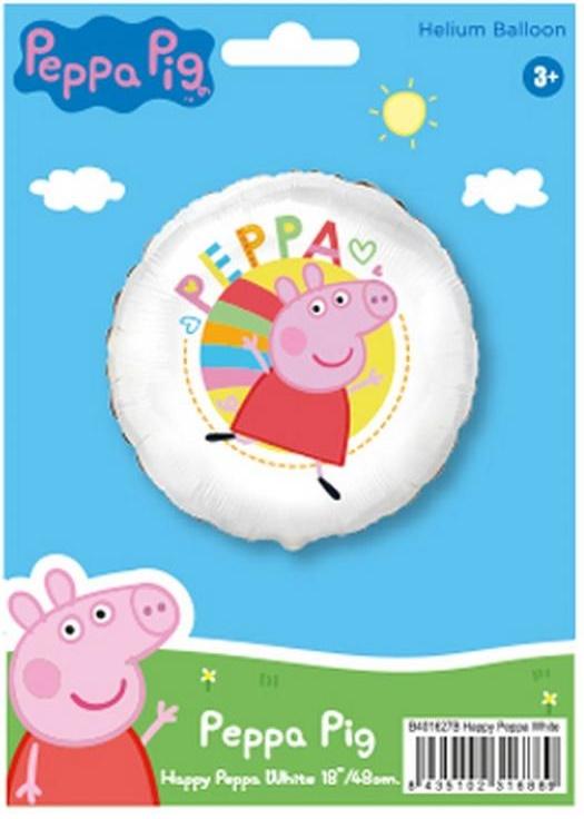 Balon Foliowy 18 Fx - Peppa White (Opak.)