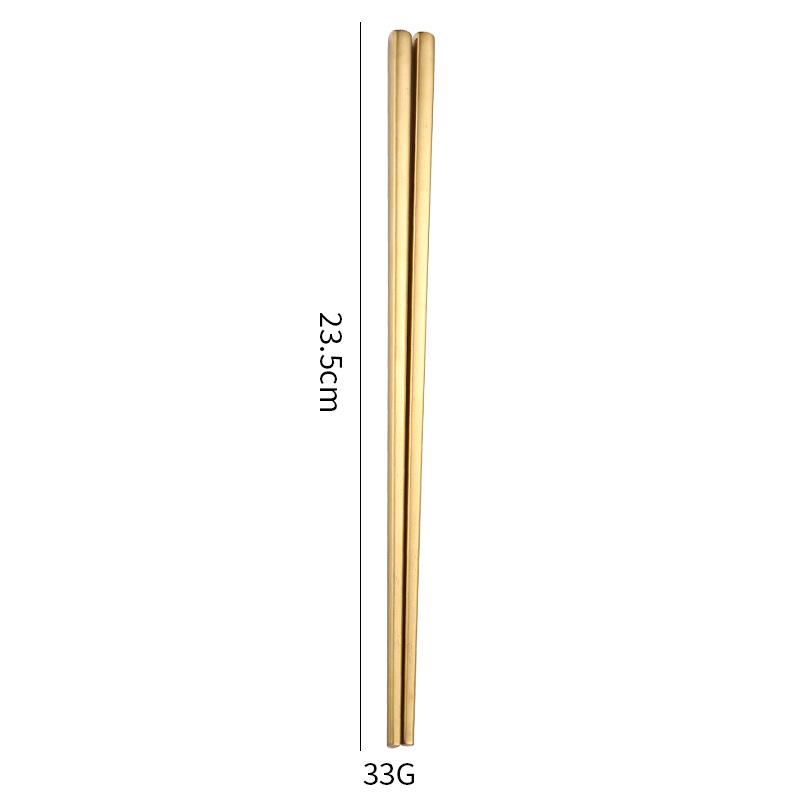Matte 304 Stainless Steel Chopsticks Thickened and Lengthened Non-slip and High Temperature Resistance Integrated Domestic Sushi Chopsticks