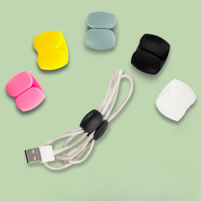 30pcsCable Holder Clip Data Cable Organizer Storage Buckle Travel Data Cable Hub Headphone Charging Cable Winding Storage Buckle