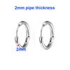 Titanstahl 2/2,5 mm Rohrdicke Mehrere Größen Runde Creolen für Herren Klassischer Schmuck für Accessoires