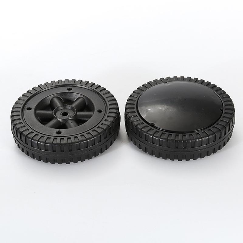 2Pcs Bbq Grill Wheels 6" Oven Accessories 6 Inch Blow Molded Wheel Replacement Barbecue 8-10Mm Hole Backyard Garden Tool Parts