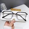 Luxury Square Frames Photochromic Diopter Eyeglasses Anti-blue Light Color Changing Sunglasses Prescription Reading Spectacles