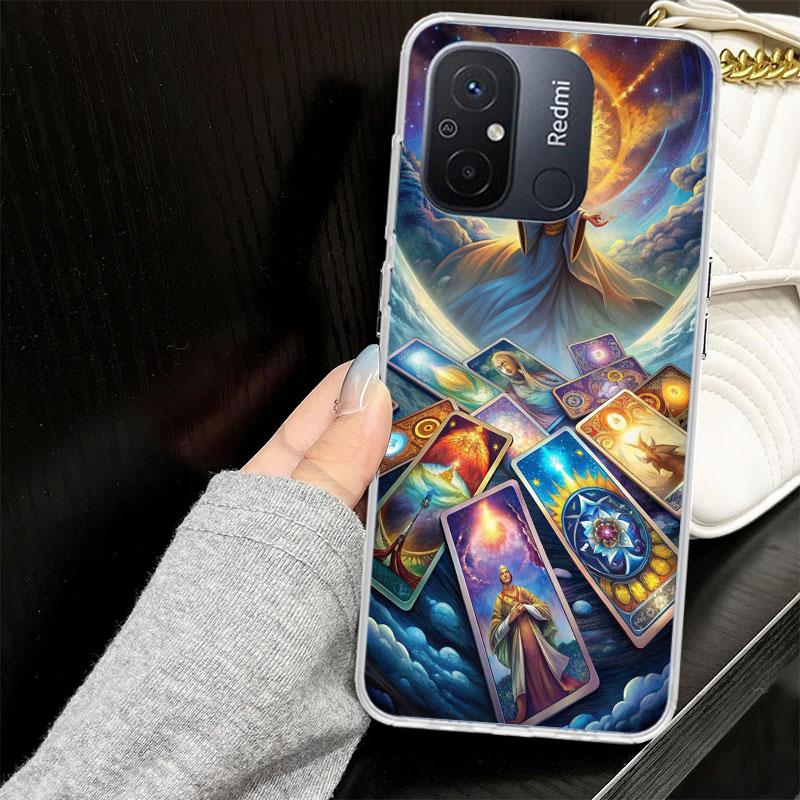 Witch Tarot Card Case for Xiaomi Redmi 14C 13C 13 12C 12 10C 10 10A Phone Cover 9C 9 9A 9T 8 8A 7 7A 6 6A K70 K40 K20 Pro