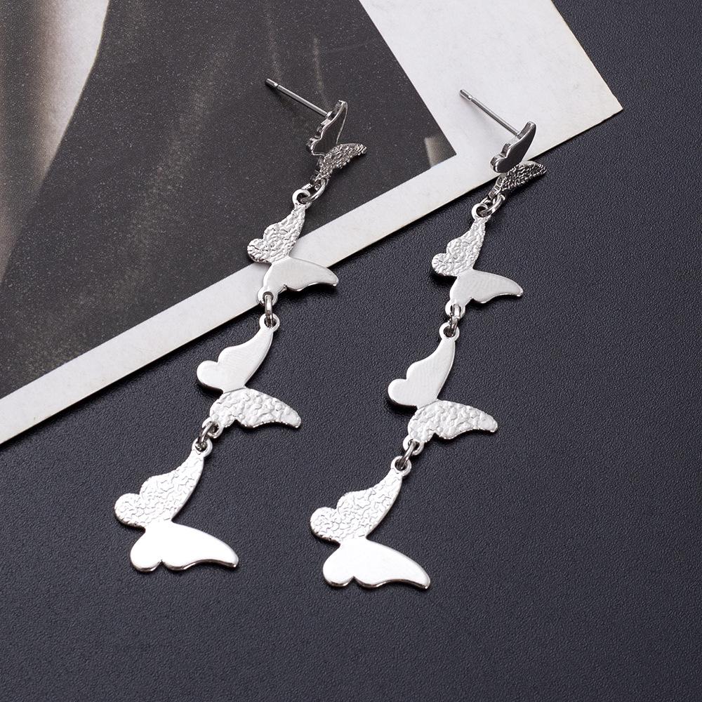 Korean Style Butterfly Tassel Earrings – High-End Christmas Jewelry for Women