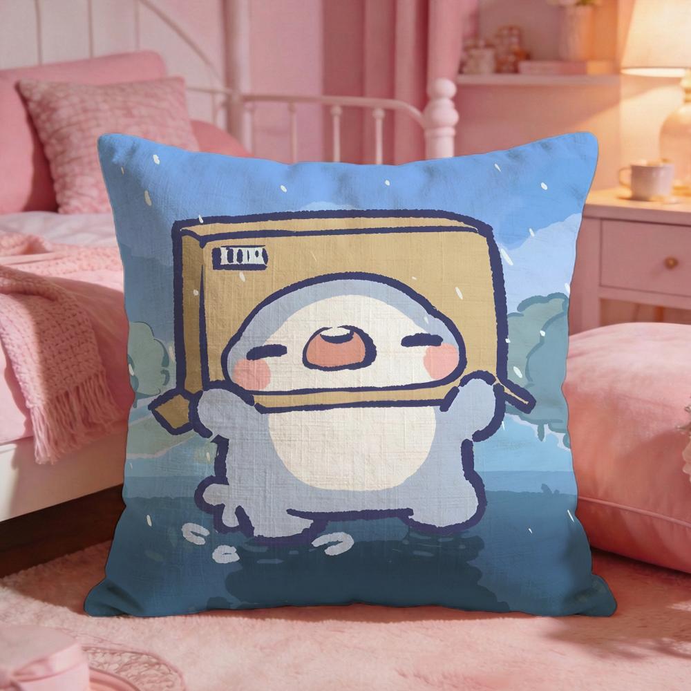 Fat SSharks Cute Cartoon Cushion Cover Premium Comfort Reversible Pillow Cove Two In One Design For Any Room Car Interior