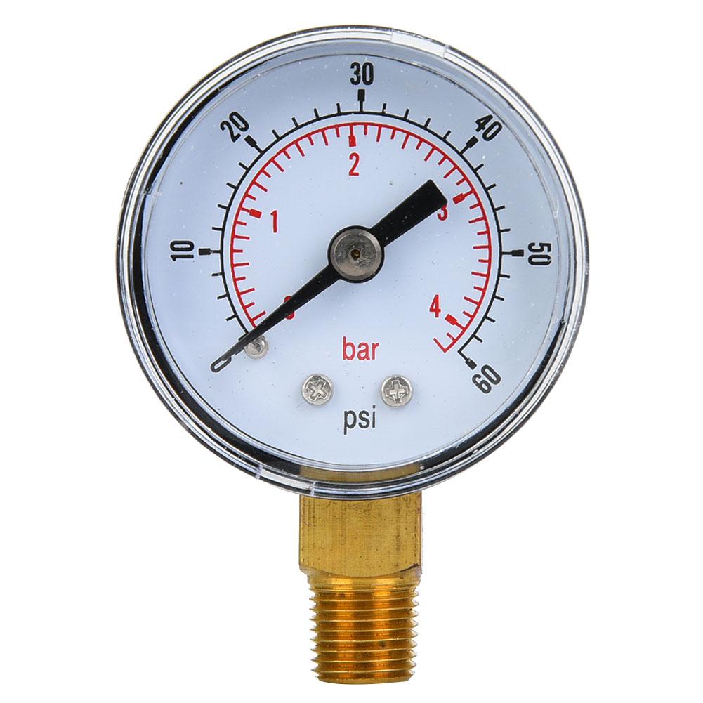 Mechanical Pressure Gauge 1Celsius8inch BSPT Bottom Connection for Oil Water (0-15psi 0-1bar)