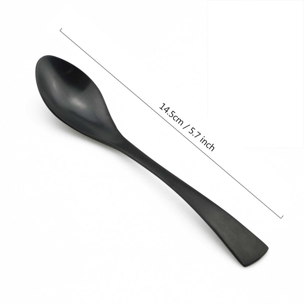 1-Pieces Matte Black Dinnerware Set Stainless Steel Flatware Cutlery Set Kitchen Accessories Tableware Set Dinner Scoop Fork set