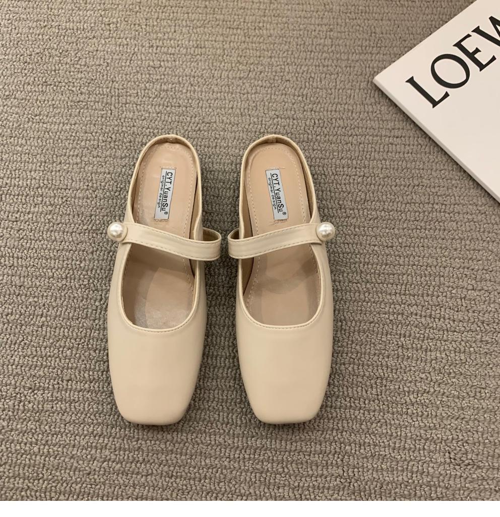 Mode Halbslipper Borken Schuhe für Damen 2024 Frühling Herbst Neue Designerin Lässige Mules Zehensandalen Damen