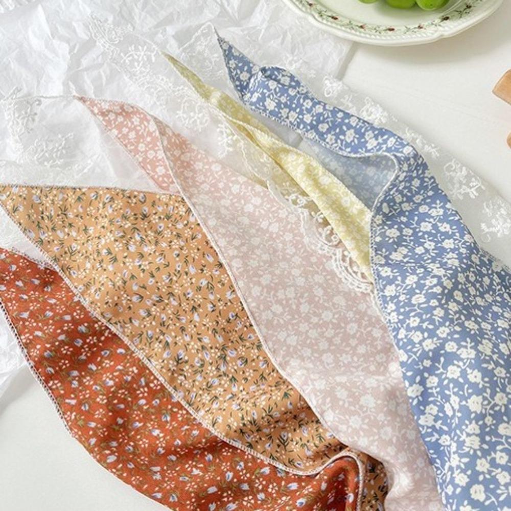 Fabric Triangle Scarf French Style Headbands New Turban Bandana for Spring Summer