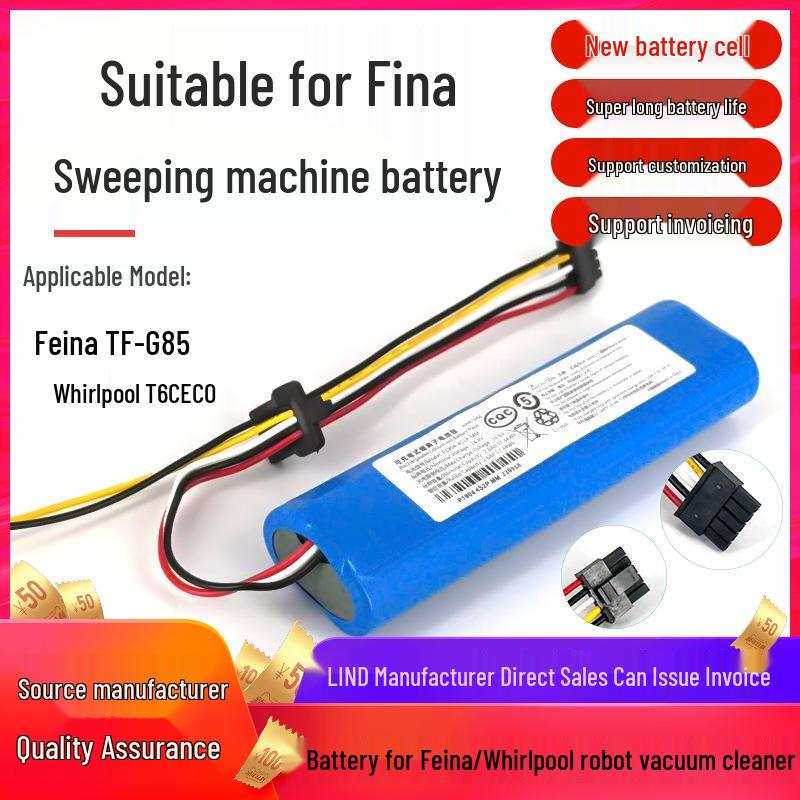 Совместимая Запасная Батарея для Робота-пылесоса Fineco TF-G85 14.4V - Аксессуары для Пылесоса Whirlpool T6CECO 2000mAh Battery