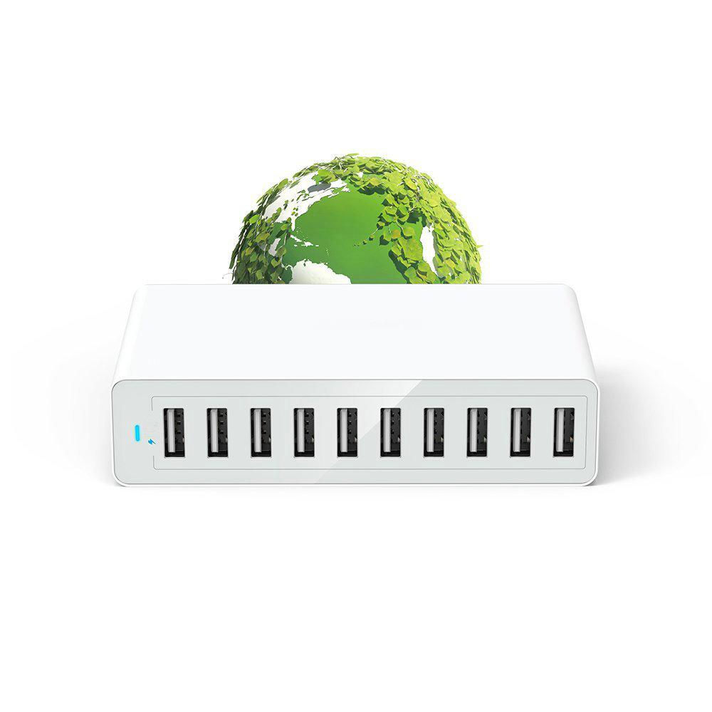 60W Multi-Port USB Charger 5V/12A - Fast Charging for Apple, Huawei, Xiaomi Devices