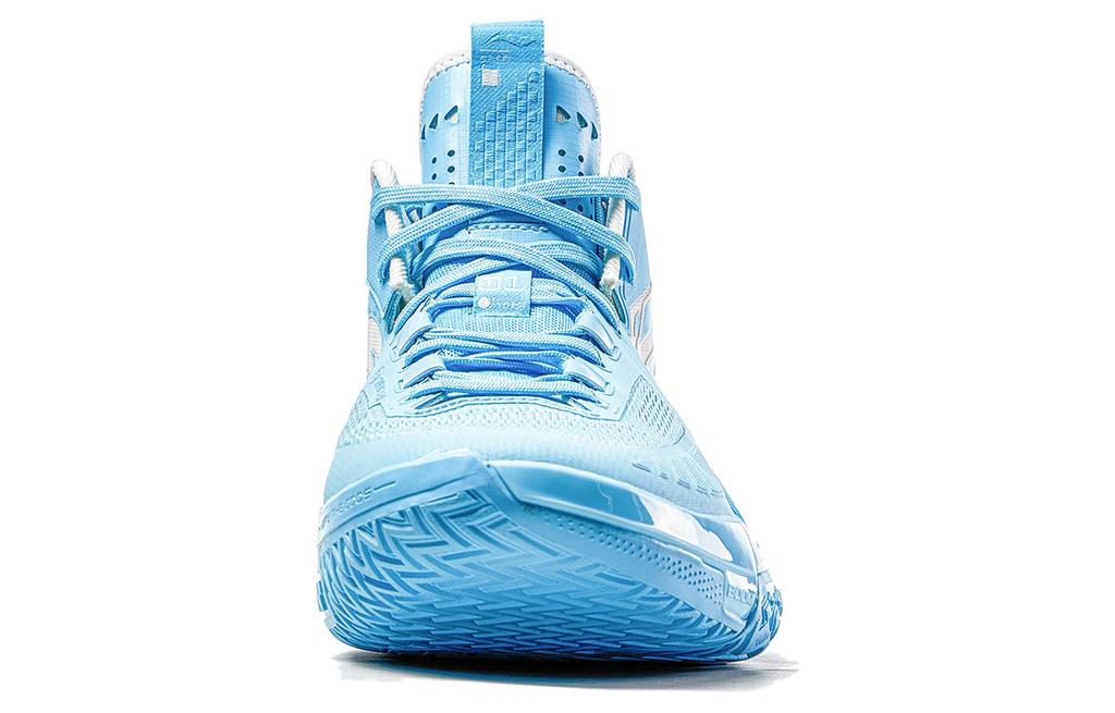 Li Ning Jie Ao Cushioning Slip Resistant Lightweight Rebound High top Basketball Shoes Men's Blue White ABFT035-1