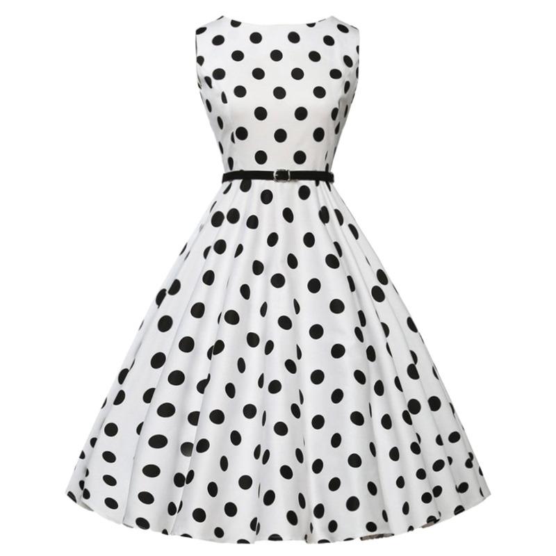 QICED Fashion Summer Spring Sleeveless O-Neck Casual Dresses S