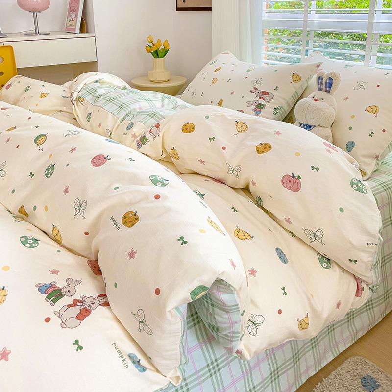 Sleep Grid Cotton 13070 Four-Piece Set