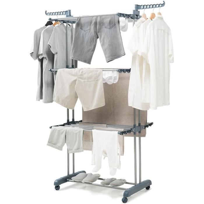 

InnovaGoods Étendoir à Linge Pliable Vertical avec Roues
