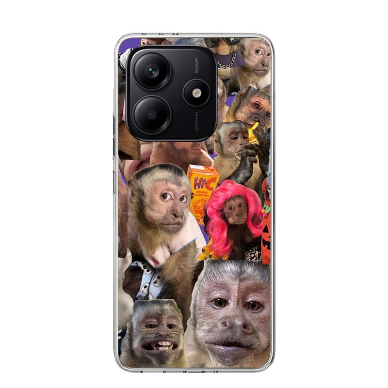Monkey Memes Phone Case For Xiaomi Redmi Note 15 14 13 12S 12 Pro Plus 11S 11E 11 11T 10S 10 Art Soft Pattern Cover Redmi Note 1