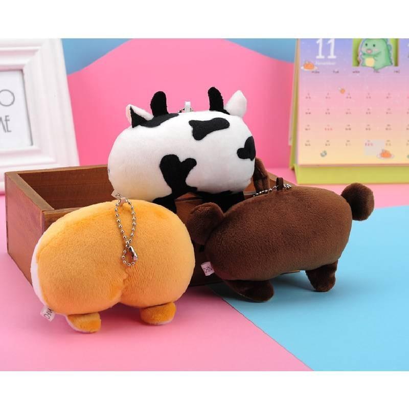 Cute Dog Corgi Bag Pendant Accessory Keychain Creative Plush Toy Doll Gifts